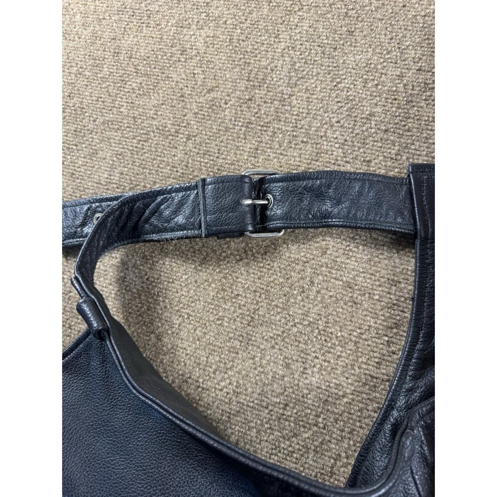 FMC First Manufacturing Co Black Leather Motorcycle Chaps Men's Size 5X 5XL - Picture 6 of 13